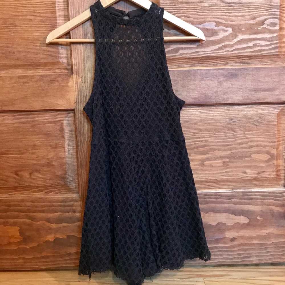 Woven black romper